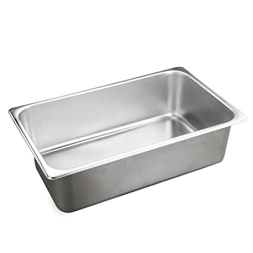 Bestomz - Bandeja de horno rectangular de acero inoxidable, recipiente de acero para cocina (plateado)