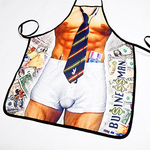 BESTOMZ Novedad Cocina Delantal de Cocina Delantal Sexy Impreso Delantal de Cocina Barbacoa Delantal