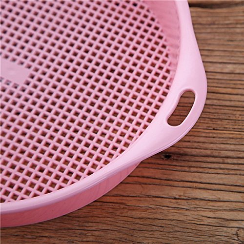 BESTOMZ Sieve de jardín Sieve de plástico Sieve Garden Tool Malla de suelo de jardín (Rosa)