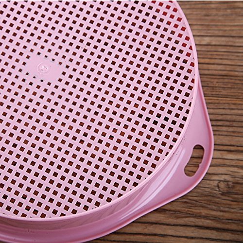 BESTOMZ Sieve de jardín Sieve de plástico Sieve Garden Tool Malla de suelo de jardín (Rosa)