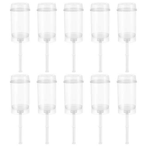 BESTonZON 10 UNIDS Pushable Cake Holders Push Cake Molder Rainbow Cake Pusher Push Pops Envases de plástico con Tapas