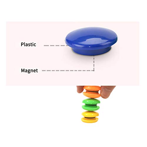 BESTonZON 12 unids Partículas Magnéticas Botón Magnético Granos Redondos Imitador de Pizarra Imán Pizarra Mensaje Pegatinas de Papel Suministros de Oficina (Color)