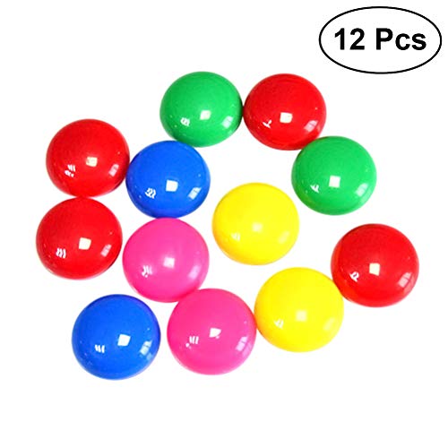 BESTonZON 12 unids Partículas Magnéticas Botón Magnético Granos Redondos Imitador de Pizarra Imán Pizarra Mensaje Pegatinas de Papel Suministros de Oficina (Color)