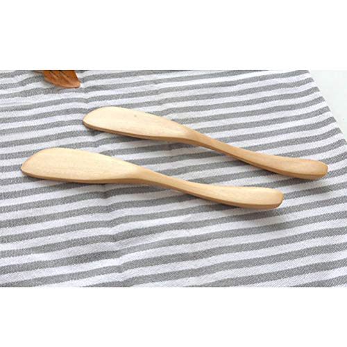 BESTONZON 2 UNIDS De Madera Cuchillo De Mantequilla Pastelería De Crema De Queso Mermelada Esparcidores Decoración De Pasteles Para Hornear Herramientas