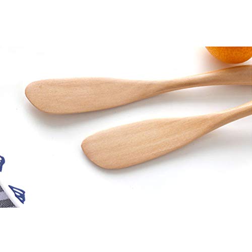 BESTONZON 2 UNIDS De Madera Cuchillo De Mantequilla Pastelería De Crema De Queso Mermelada Esparcidores Decoración De Pasteles Para Hornear Herramientas