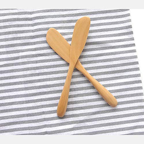 BESTONZON 2 UNIDS De Madera Cuchillo De Mantequilla Pastelería De Crema De Queso Mermelada Esparcidores Decoración De Pasteles Para Hornear Herramientas
