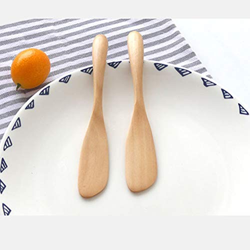 BESTONZON 2 UNIDS De Madera Cuchillo De Mantequilla Pastelería De Crema De Queso Mermelada Esparcidores Decoración De Pasteles Para Hornear Herramientas