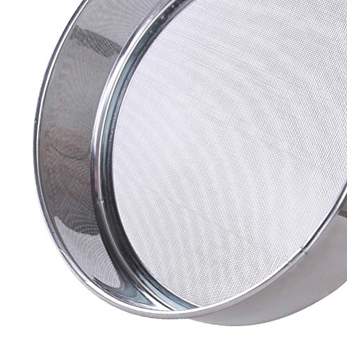BESTonZON 2 Unids Malla de Acero Inoxidable Tamiz de Harina Tamices de Malla Redonda de Polvo de Cocina Herramientas de Cocina
