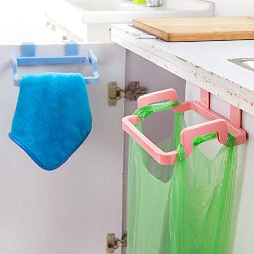 BESTonZON Bolsa de Basura Estante para la Cocina Paño de Cocina Toalla Almacenamiento Almacenamiento Titular de la Toalla Titular de la Bolsa de Basura Soporte de la Toalla Estante (Rosa)
