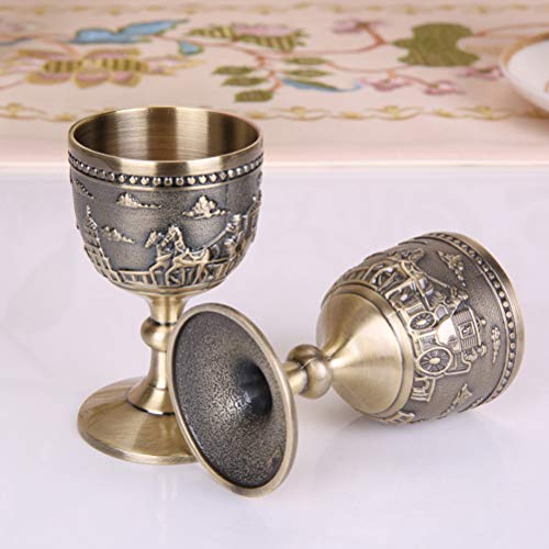 BESTonZON Copas de Vino Copa de Vino de Metal Copa de Vino de Cobre Vintage