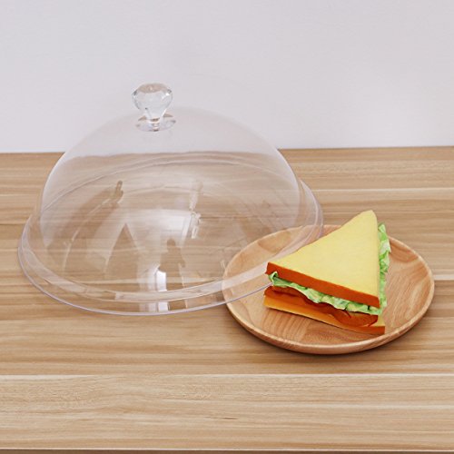 BESTONZON Cubierta de pastal de acrílico transparente tapa de plato tartas pastelería para mantener moscas insectos