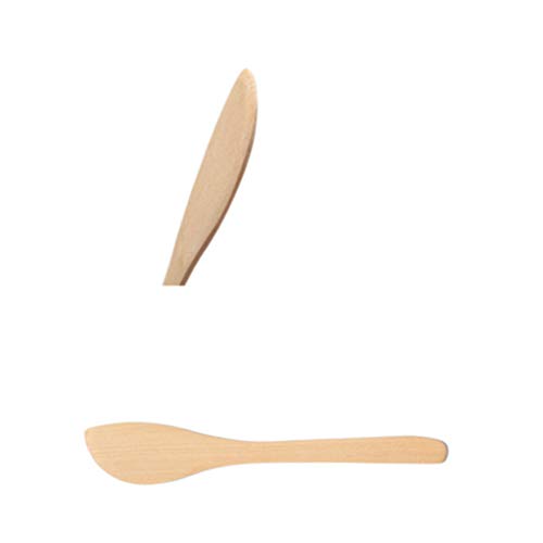 BESTONZON - Cuchillos de mantequilla, queso, postre, peladores de mermelada, de madera, utensilios de cocina, cubiertos, 20 unidades
