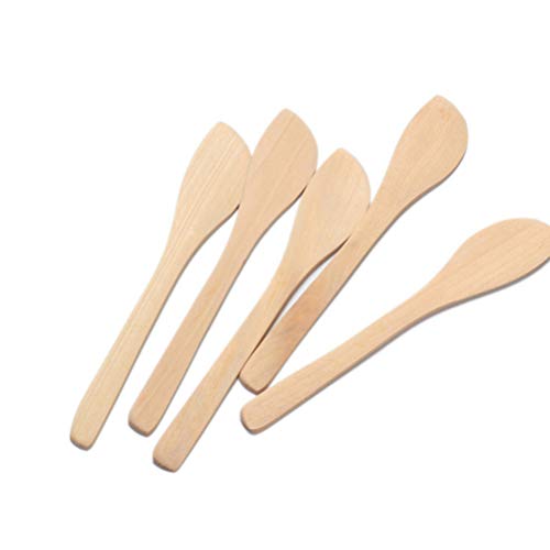 BESTONZON - Cuchillos de mantequilla, queso, postre, peladores de mermelada, de madera, utensilios de cocina, cubiertos, 20 unidades