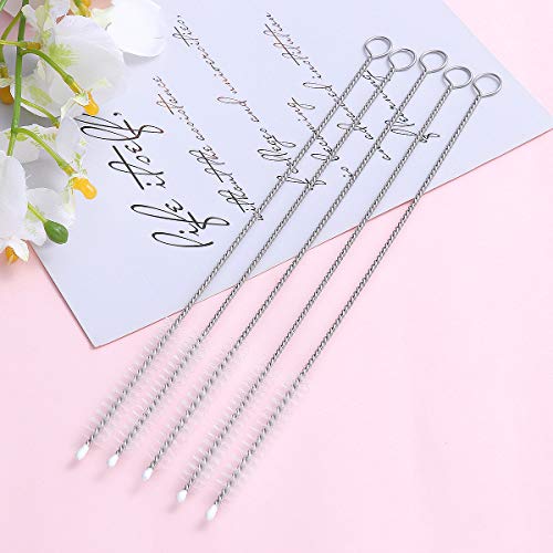 BESTONZON - Pajitas de limpieza (acero inoxidable, nailon, 8 x 23 cm, 5 unidades)