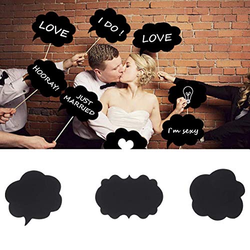 BESTOYARD Pizarras Señales de Mensajes DIY DIY Photocall Photo Booth Props Divertido Decoracion para la Fiesta Boda Cumpleaños Graduación 20 Piezas