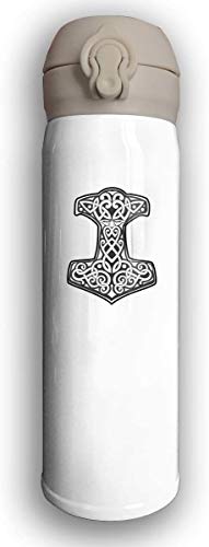 Bestqe Thor Martillo de doble pared de acero inoxidable con aislamiento al vacío Botellas de agua Taza de viaje Termo de agua 17 Oz
