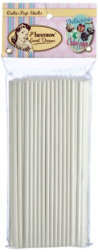Bestron Palos de Madera para Cake-Pops, Sweet Dreams, 1 paquete de 100 Piezas
