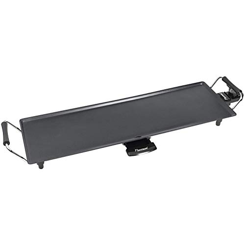 Bestron Plancha Parrilla Eléctrica XL con Revestimiento Antiadherente, 1000 W, Negro