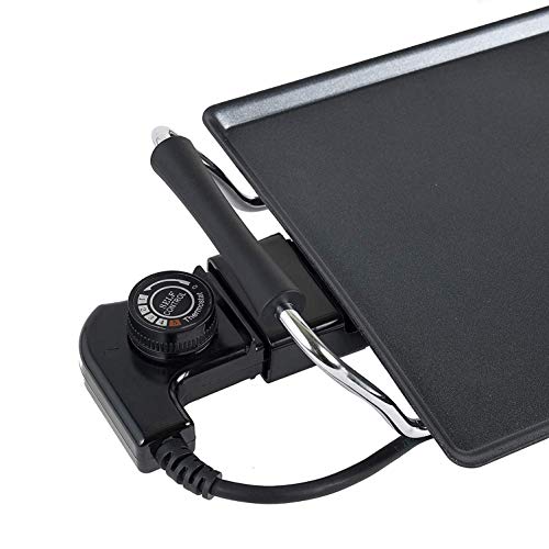 Bestron Plancha Parrilla Eléctrica XL con Revestimiento Antiadherente, 1000 W, Negro