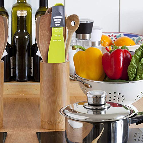 BESTZY Cuchara Medidora Ajustable 3 Piezas Cuchara Medidora Digital de Medir Cucharas Ajustables para Medir Ingredientes Secos y Líquidos