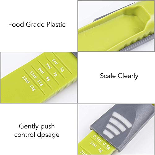 BESTZY Cuchara Medidora Ajustable 3 Piezas Cuchara Medidora Digital de Medir Cucharas Ajustables para Medir Ingredientes Secos y Líquidos