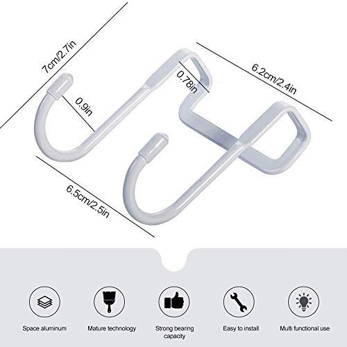 Besylo S ganchos, Ganchos en Forma de S,10pcs Ganchos en Forma de S de Acero Inoxidable para ropa, utensilios de cocina, utensilios, herramientas de jardinería (blanco, negro)