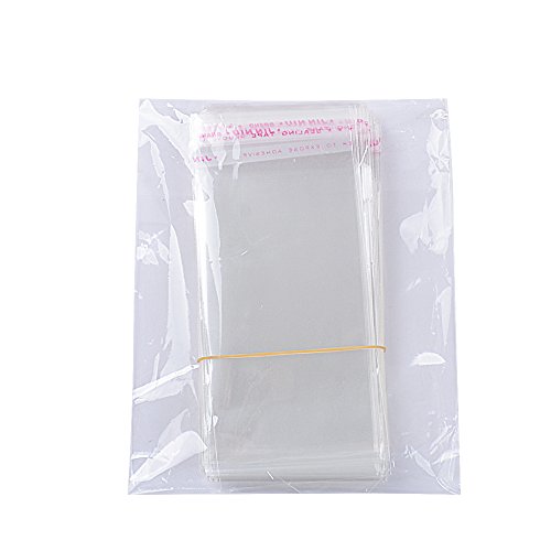 BETESSIN 200pcs Bolsas de Celofán (6 * 12cm) Transparente Plastico OPP Autoadhesivas para Caramelos Bombones Chuches Piruletas Chocolates Galletas Regalos (6 * 12cm, 200pcs)