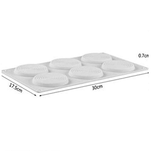 Betrothales Molde De Silicona En Forma De Espiral 6 Agujeros Melocotón 3D Moldes para Pasteles Mousse para Helados Pasteles De Chocolate Utensilios para Hornear Desierto Pan para Decoración del Hogar