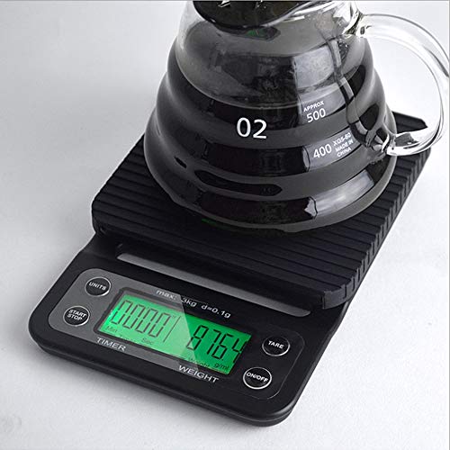 BFORS Alimentos eléctrico Escala Escalas de Cocina Digital, Multi-Escala electrónica de Equipos de Cocina de Origen con Pantalla LED para cocinar y Hornear es fácil de Limpiar