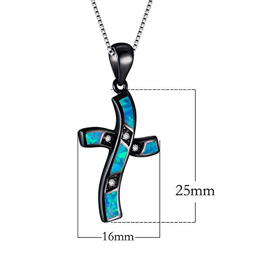 B/H Colgante Cross Fashion, Cadena de clavícula de Plata esterlina s925-blanco,Colgante para mamá Abuela