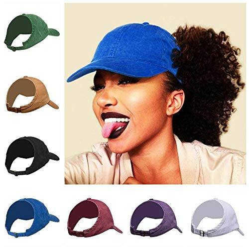 B/H Gorra de Béisbol Unisex Premium,Sombrero de Cola de Caballo con sombrilla Personalizada, Gorra de béisbol Superior vacía con Protector Solar, Rojo Vino
