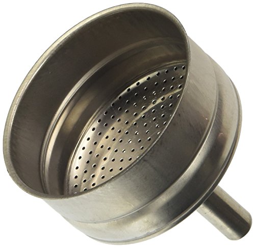 Bialetti 0800503 Blister Embudo Inox STD 6 tazas, acero inoxidable, 12 x 8 x 19 cm