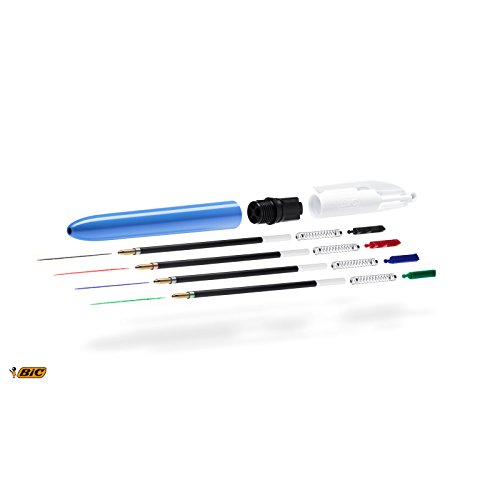 BIC 4 colores Original bolígrafos Retráctiles punta media (1,0 mm) – Caja de 12 unidades