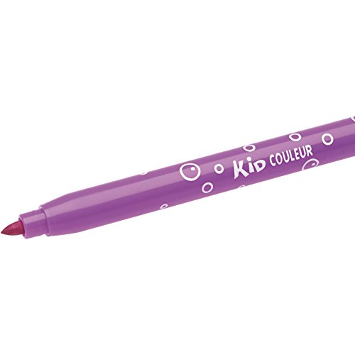 BIC Kids - Kid Couleur Rotuladores Punta Media, Caja de 24, Pack especial, Colores Surtidos