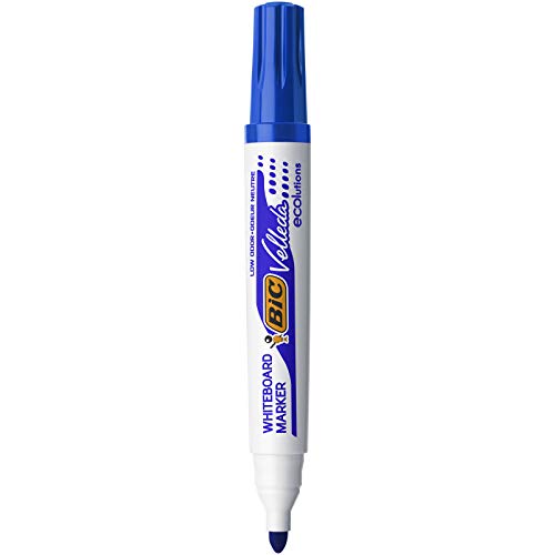 BIC Velleda 1701 ECOlutions rotuladores de Pizarra punta media - Azul, Caja de 12 unidades