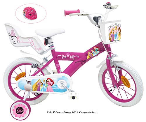 Bicicleta de Princesa Disney para niña, Multicolor, 14 Pulgadas