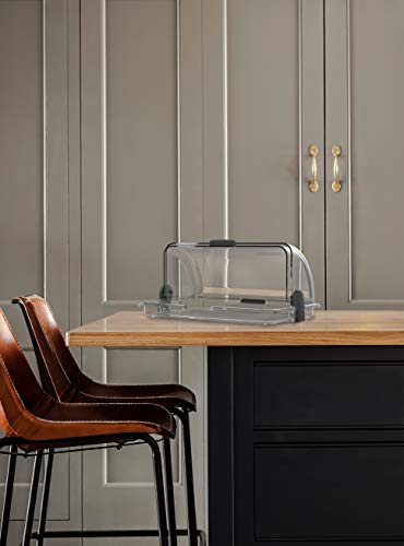 BIESSE Panera Mediana Transparente, con Doble Apertura, 38 x 26 x 17 cm