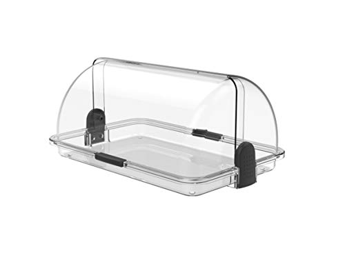 BIESSE Panera Mediana Transparente, con Doble Apertura, 38 x 26 x 17 cm