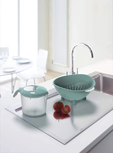 BIESSE Pin-up centrifugador para Ensalada y Verduras, Verde Agua
