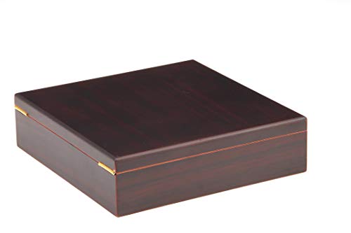BigSmoke Humidor de Puros - Caja de Madera con Exterior de Cedro, Humidificador e Higrómetro Magnético de Latón - Caja Hermética con Divisor y Bisagras - 30 Puros - Marrón