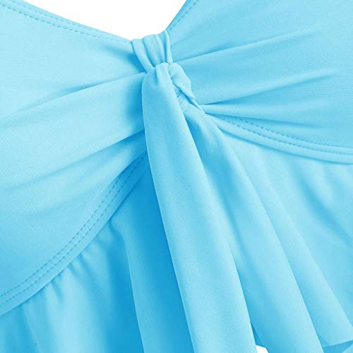 Bikinis Mujer 2019 Push Up Sexy Cintura Alta Volantes Dividido Bañores Estampado pez con Relleno Sujetador Tops y Braguitas Ropa de Playa Belleza vikinis riou