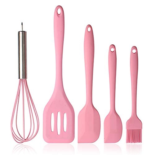BINHAI Juego de utensilios de cocina de silicona de – espátula para untar, cepillo de pastelería, batidor de huevos, espátula,cepillo de aceite, utensilios de cocina, para cocinar y hornear