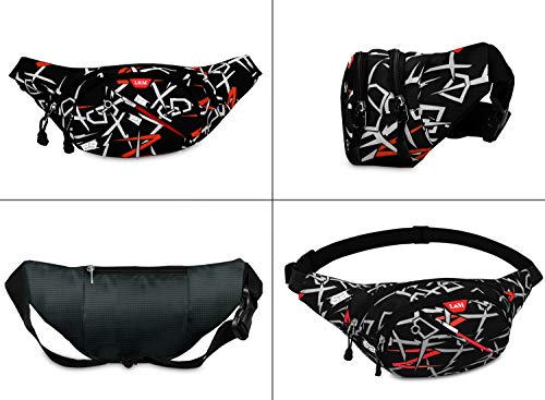 Bioasis Riñonera Deportiva, Riñonera Running Impermeables con Bandas para el Sudor Cinturón y Tiras Ajustables para Deportes Aire Libre Viaje Correr al Ciclismo Paseo (Rojo)