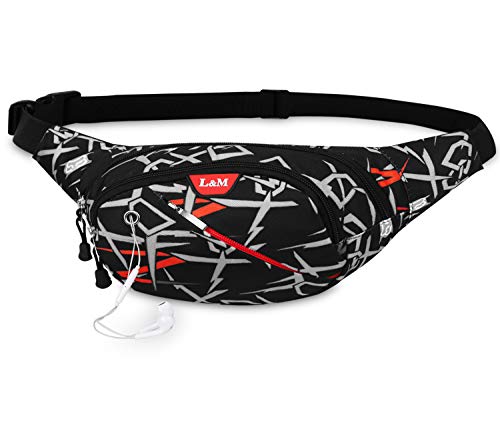 Bioasis Riñonera Deportiva, Riñonera Running Impermeables con Bandas para el Sudor Cinturón y Tiras Ajustables para Deportes Aire Libre Viaje Correr al Ciclismo Paseo (Rojo)