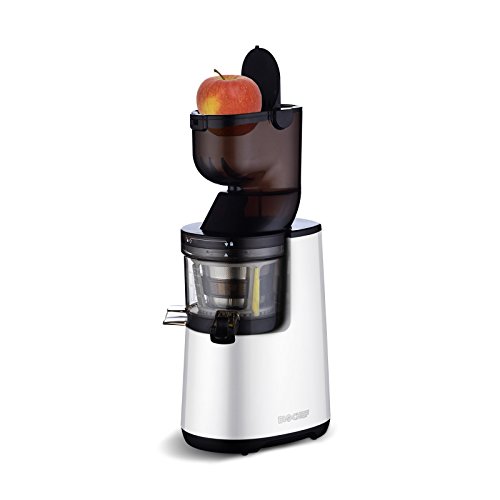 BioChef Atlas Whole Slow Juicer - extractor de zumos COLD PRESS, licuadora en frío ¡Exprime frutas enteras como manzanas, naranjas, zanahorias y remolachas! (Blanco) (Blanco)
