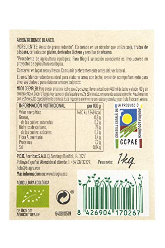 Biográ - Arroz Redondo Blanco (1000 g)
