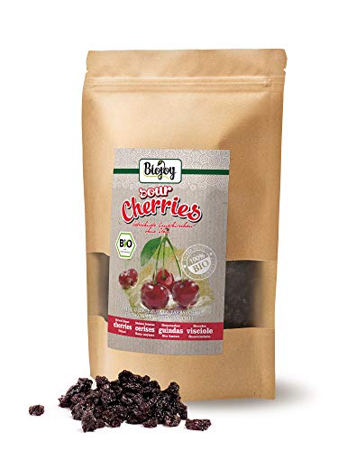 Biojoy Guindas deshidratadas BÍO, sin hueso sin azufre y sin azúcar (0,5 kg)