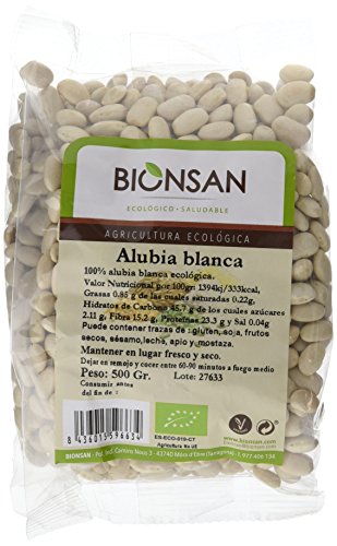 Bionsan Alubia Blanca Ecológica - 6 Bolsas de 500 gr - Total: 3000 gr