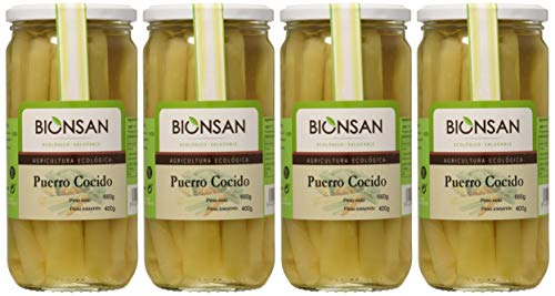 Bionsan Puerro Cocido Ecológico - 4 Botes de 400 gr - Total: 1600 gr