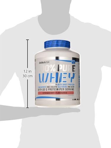 BioTech 100% Pure Whey Proteínas de Suero de Leche, Sabor Fresa - 2270 gr